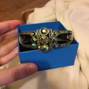 Heidi Daus- Aqua Bohemian Crystal Cuff bracelet